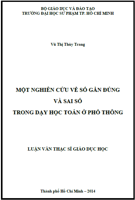 mot nghien cuu ve so gan dung va sai so trong day hoc toan o pho thong