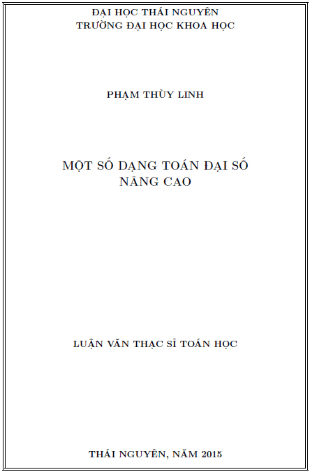 mot so dang toan dai so nang cao