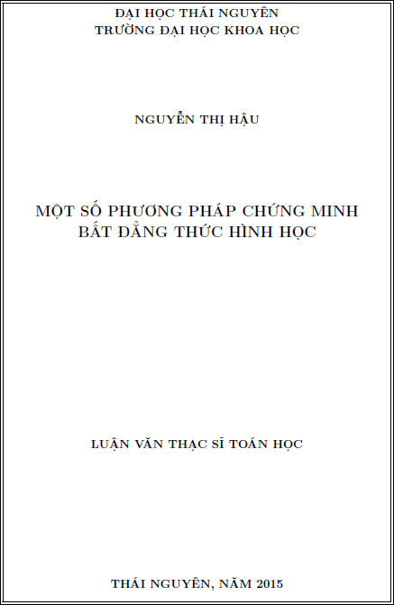 mot so phuong phap chung minh bat dang thuc hinh hoc