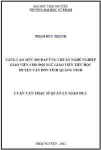 nang cao muc do dap ung chuan nghe nghiep giao vien cho doi ngu giao vien tieu hoc huyen van don tinh quang ninh