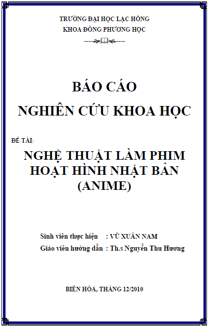 nghe thuat lam phim hoat hinh nhat ban anime