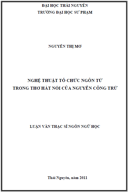 nghe thuat to chuc ngon tu trong tho hat noi cua nguyen cong tru