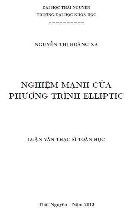nghiem manh cua phuong trinh elliptic