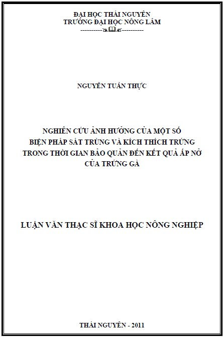 nghien cuu anh huong cua mot so bien phap sat trung va kich thich trung trong thoi gian bao quan den ket qua ap no cua trung ga
