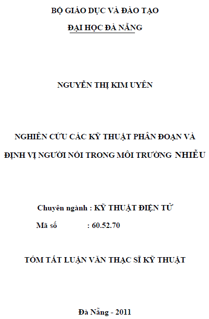 nghien cuu cac ky thuat phan doan va dinh vi nguoi noi trong moi truong nhieu