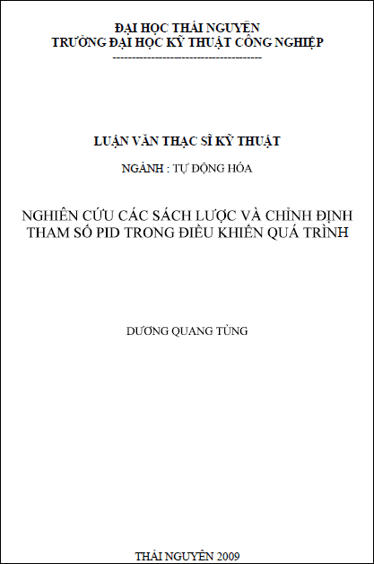 nghien cuu cac sach luoc va chinh dinh tham so pid trong dieu khien qua trinh