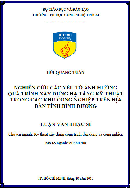 nghien cuu cac yeu to anh huong qua trinh xay dung ha tang ky thuat trong cac khu cong nghiep tren dai ban tinh binh duong