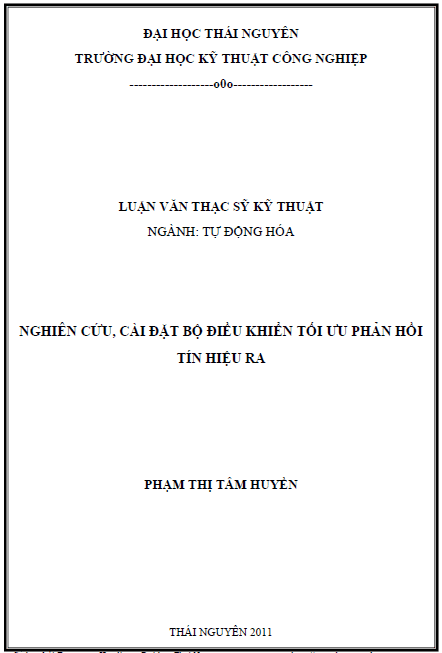 nghien cuu cai dat bo dieu khien toi uu phan hoi tin hieu ra