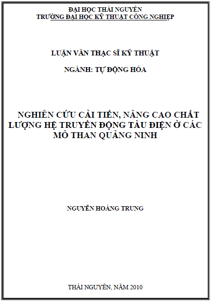 nghien cuu cai tien nang cao chat luong he truyen dong tau dien o cac mo than quang ninh