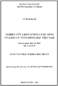 nghien cuu chat luong cuoc song cua dan cu vung dong bac viet nam