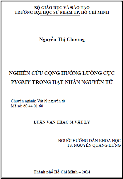 nghien cuu cong huong luong cuc pygmy trong hat nhan nguyen tu