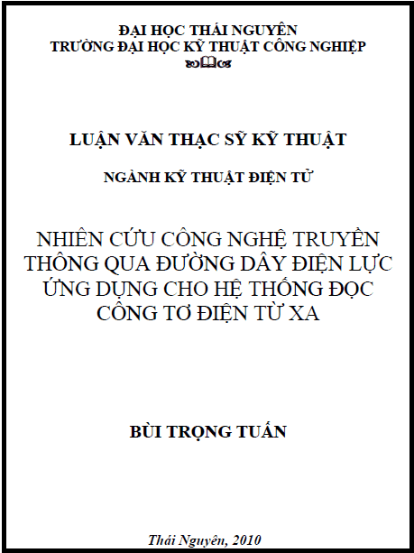 Nghiên cứu công nghệ truyền thông qua đường dây điện lực ứng dụng cho hệ thống đọc công tơ điện từ xa 1 nghien cuu cong nghe truyen thong qua duong day dien luc ung dung cho he thong doc cong to dien tu