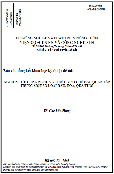 nghien cuu cong nghe va thiet ke thiet bi so che bao quan tap trung mot so loai rau hoa qua tuoi