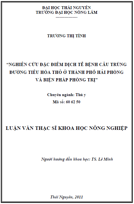 nghien cuu dac diem dich te benh cau trung duong tieu hoa tho o thanh pho hai phong va bien phap phong tri