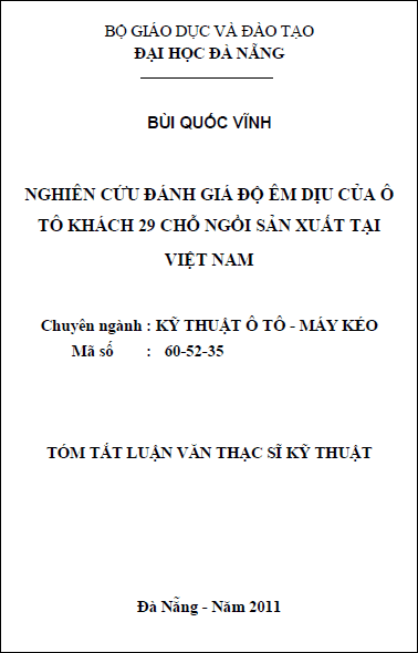 nghien cuu danh gia do em diu cua o to khach 29 cho ngoi san xuat tai viet nam
