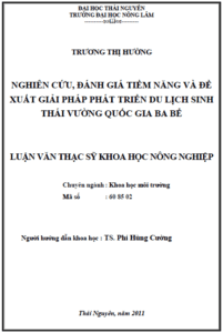nghien cuu danh gia tiem nang va de xuat giai phap phat trien du lich sinh thai vuon quoc gia ba be