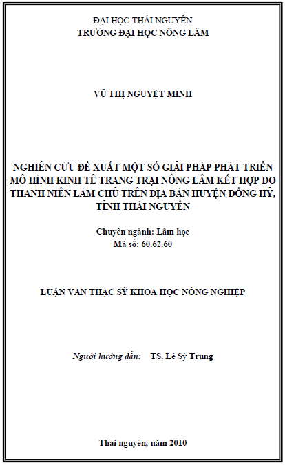 nghien cuu de xuat mot so giai phap phat trien kinh te trang trai nong lam ket hop do thanh nien lam chu tren dia ban huyen dong hy tinh thai nguyen