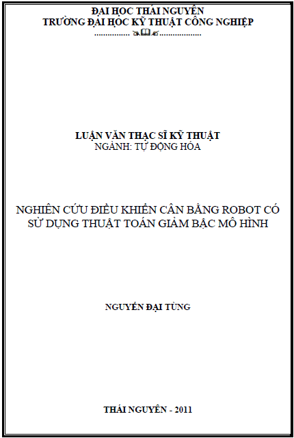 nghien cuu dieu khien can bang robot co su dung thuat toan giam bac mo hinh