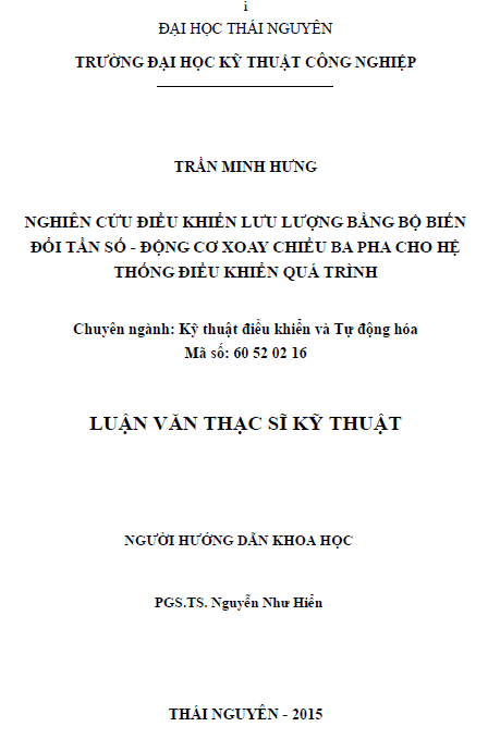 nghien cuu dieu khien luu luong bang bo bien doi tan so do ng co xoay chie u ba pha cho he thong dieu khien qua trinh