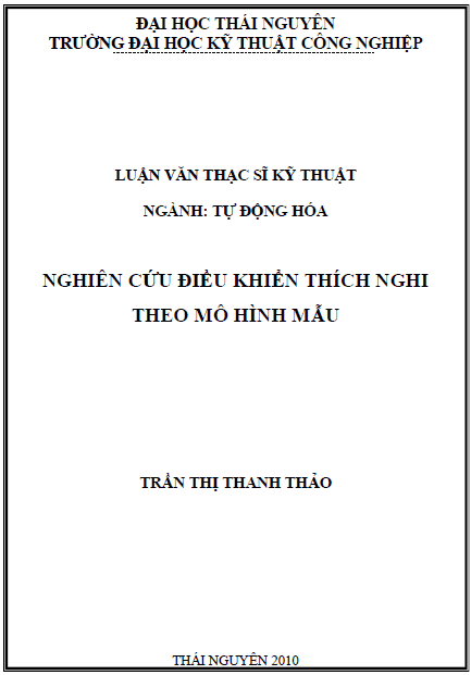 nghien cuu dieu khien thich nghi theo mo hinh mau