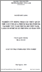 nghien cuu dong thai cau truc quan the uoi scaphium macropodum tai khu vuc nam trung bo viet nam lam co so de xuat phuong an bao ton