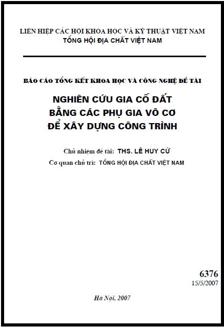 nghien cuu gia co dat bang cac phu gia vo co de xay dung cong trinh