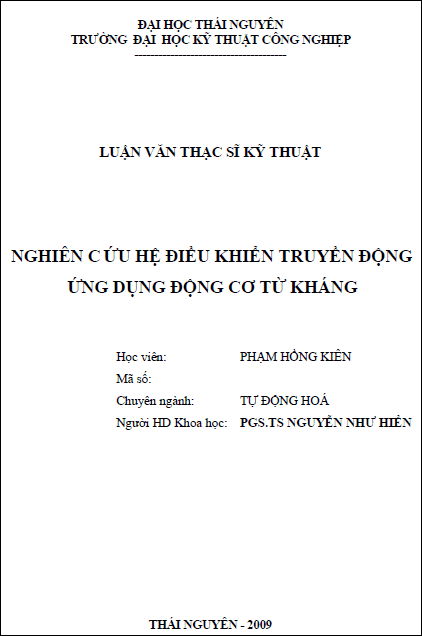 nghien cuu he truyen dong ung dung dong co tu khang