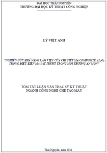 nghien cuu kha nang lam viec cua chi tiet ma composite al2o3 ni trong dieu kien ma sat truot trong moi truong an mon