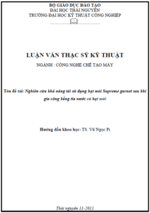 nghien cuu kha nang tai su dung hat mai supreme garnet sau khi gia cong bang tia nuoc co hat mai