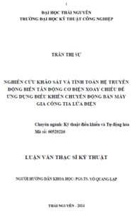 nghien cuu khao sat va tinh toan he truyen dong bien tan dong co dien xoay chieu de ung dung dieu khien chuyen dong ban may gia cong tia lua dien