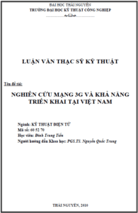 nghien cuu mang 3g va kha nang trien khai tai viet nam