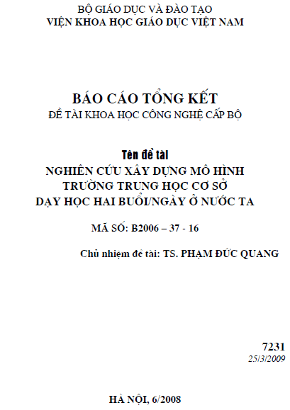 nghien cuu mo hinh truong trung hoc co so day hoc 2 buoi ngay o nuoc ta