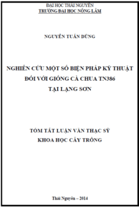 nghien cuu mot so bien phap ky thuat doi voi giong ca chua tn386 tai lang son
