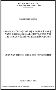 nghien cuu mot so bien phap ky thuat nang cao nang suat chat luong vai tai huyen yen dung tinh bac giang
