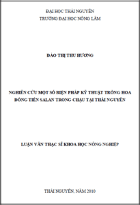 nghien cuu mot so bien phap ky thuat trong hoa dong tien salan trong chau tai thai nguyen