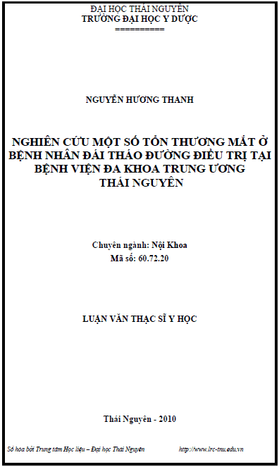 nghien cuu mot so ton thuong mat o benh nhan dai thao duong dieu tri tai benh vien da khoa trung uong thai nguyen