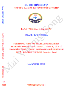 nghien cuu nang cao chat luong dieu khien he truyen dong su dung dong co dong bo kich tu nam cham vinh cuu bang phuong phap dieu khien phi tuyen tua theo thu dong passivity based