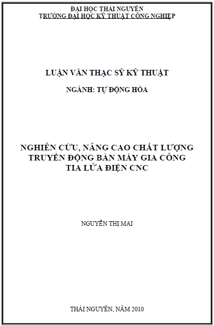 nghien cuu nang cao chat luong truyen dong ban may gia cong tia lua dien cnc