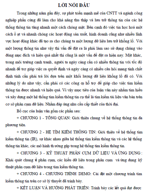 nghien cuu phat trien he thong da phuong tien tren co so phan cum du lieu