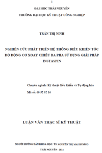 nghien cuu phat trien he thong dieu khien toc do dong co xoay chieu ba pha su dung giai phap instaspin