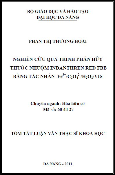 nghien cuu qua trinh phan huy thuoc nhuom indanthren red fbb bang tac nhan fe3 c2o42 h2o2 vis