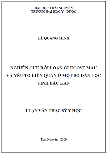 nghien cuu roi loan glucose mau va yeu to lien quan o mot so dan toc tinh bac kan