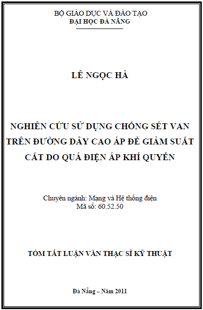 nghien cuu su dung chong set van tren duong day cao ap de giam suat cat do qua dien ap khi quyen