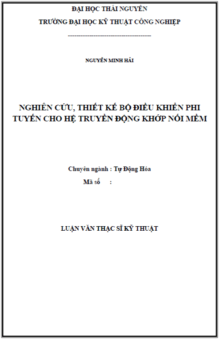 nghien cuu thiet ke bo dieu khien phi tuyen cho he truyen dong khop noi mem
