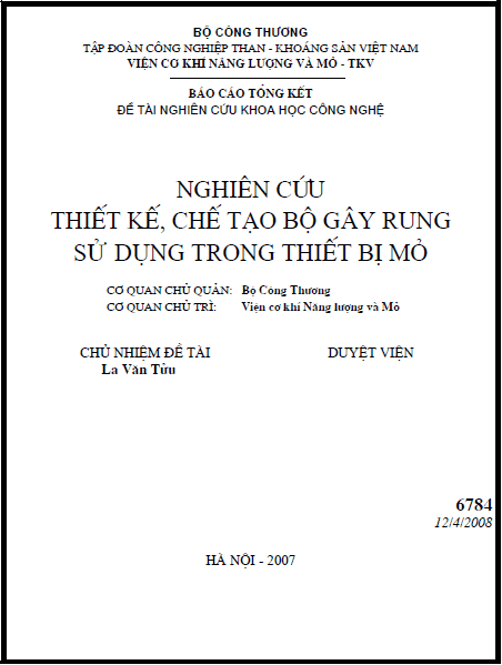 nghien cuu thiet ke che tao bo gay rung su dung trong thiet bi mo