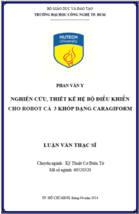 nghien cuu thiet ke he bo dieu khien cho robot ca 3 khop dang carangiform
