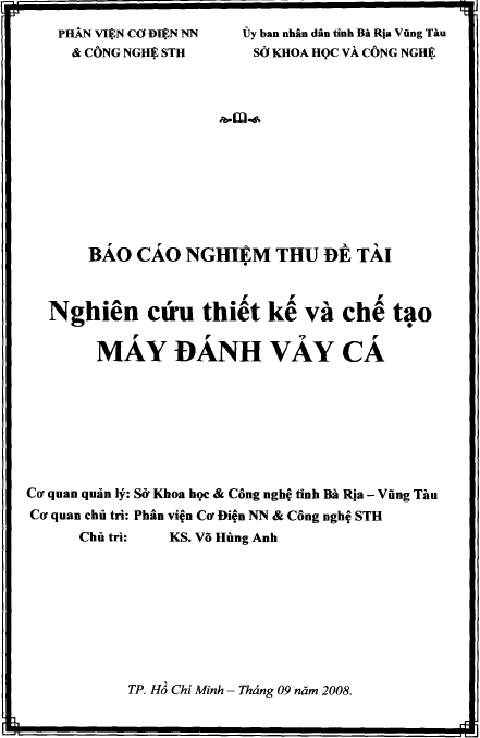 nghien cuu thiet ke va che tao may danh vay ca