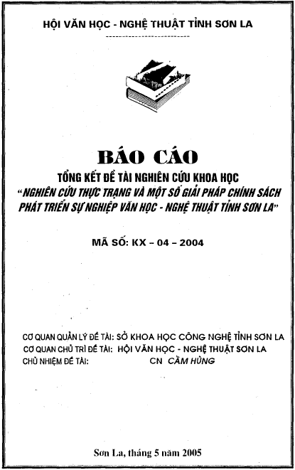 nghien cuu thuc trang va mot so giai phap chinh sach phat trien su nghiep van hoc nghe thuat tinh son la