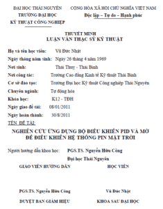 nghien cuu ung dung bo dieu khien pin va mo de dieu khien he thong pin mat troi