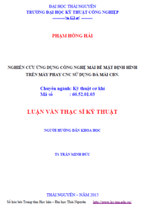 nghien cuu ung dung cong nghe mai be mat dinh hinh tren may phay cnc su dung da mai cbn